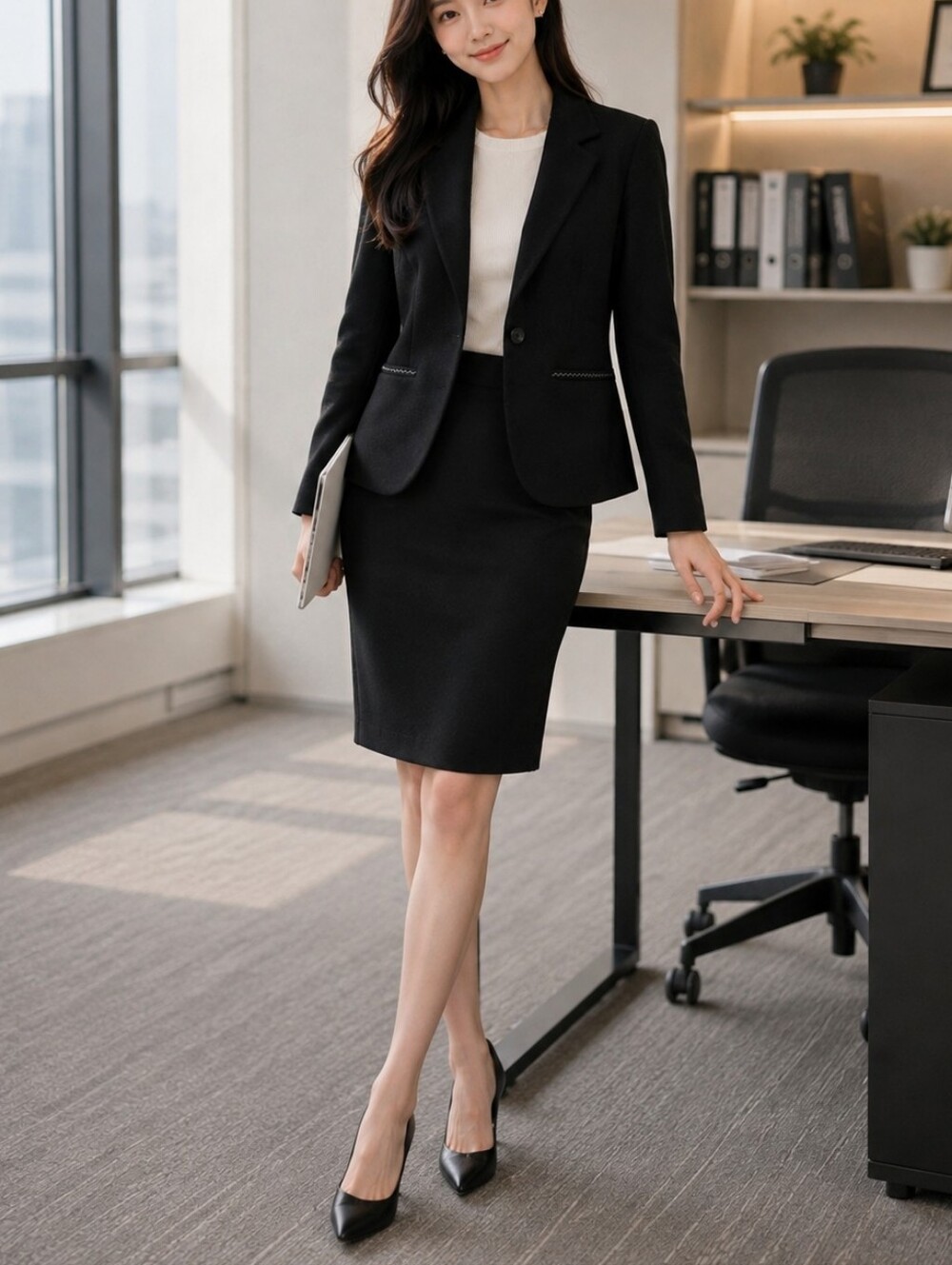 *NWT *VTG The Villagers Black Blazer Two Button *WOOL BLEND* Size 6